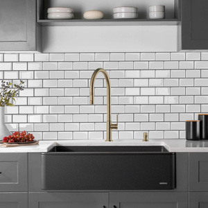 Giấy Dán Tường Gạch Ốp Tường Màu Trắng Bóng 3d Bằng Vinyl Cho Nhà Bếp - Product Image 6