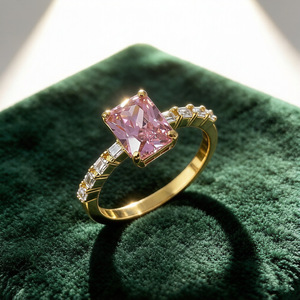 Nouvelle bague en argent sterling 925 plaqué or 18 carats avec diamants taille baguette effet glace pilée pour bijoux Destiny - Product Image 3