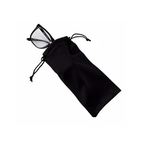 Custom Printed Microfiber Glasses Pouch With Drawstring For Package