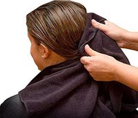 Serviettes de Toilette Noires 100 % Coton pour Coiffeurs, Salons de Coiffure et Spas, Faible MOQ, Vente en Gros, avec Impression de Logo Personnalisé