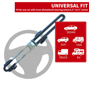 <span class=keywords><strong>Barre</strong></span> de sécurité universelle de <span class=keywords><strong>voiture</strong></span> de verrouillage de volant télescopique <span class=keywords><strong>antivol</strong></span> réglable <span class=keywords><strong>pour</strong></span> la protection du véhicule - Product Image 4