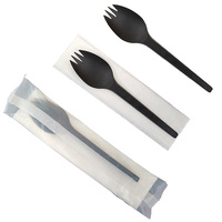 Ensemble de couverts écologiques compostables en gros pour événements et festivals : fourchettes, couteaux, cuillères, cuillères-fourchettes – Vaisselle pratique pour la restauration