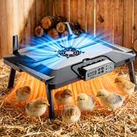 WONEGG Thermostat intelligent unique 2-en-1, chauffage et couveuse, hauteur réglable, modes de support plat et mural, chauffage pour poulailler