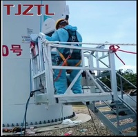 Plateforme suspendue à une seule personne pour la maintenance des murs extérieurs, gondole en alliage d'aluminium, modèle ZLP