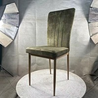 Vente en gros de chaises de salle à manger à dossier haut, cuisine moderne, chaises rembourrées pour hôtel, chaise de salle à manger en tissu et velours