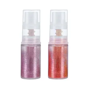 14ml gute Qualität kunden spezifisches Styling klarer Glanz Staub essbares Glitzer pulver feine Sprüh flasche