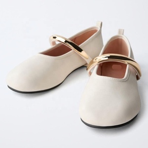 Nuevos Zapatos Minimalistas de Una Pieza Tipo Mary Jane, Zapatos Planos para Mujer, Color Albaricoque, Punta Redonda, Zapatos de Ballet Ultra Suaves - Product Image 2
