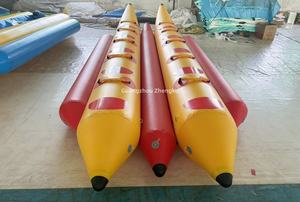 ZHENGKU jeu d'eau jouet 10 places Tube remorquable eau <span class=keywords><strong>banane</strong></span> bateau <span class=keywords><strong>gonflable</strong></span> mouche poisson pour lac/océan/<span class=keywords><strong>plage</strong></span> - Product Image 3