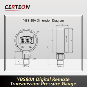 YBS80A Digitales Fernanzeige Druckmessgerät 4‑20mA RS485 G1/2 Gewinde für Hydrauliksystem druckmessgerät - Product Image 5