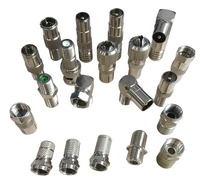 Connecteur de canon F81 3 GHz coaxial femelle-femelle, adaptateur de type F, placage étain