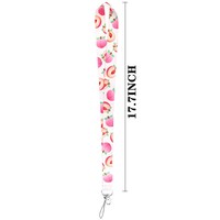 Lanière ajustable en polyester imprimée UV personnalisée avec boucle pour porte-badge et porte-clés - Utilisation élégante pour le bureau ou les événements