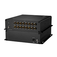 RCA Audio-über-Glasfaser-Konverter-Set: 16-Kanal-Audio-zu-Glasfaser SM Optischer Medienkonverter