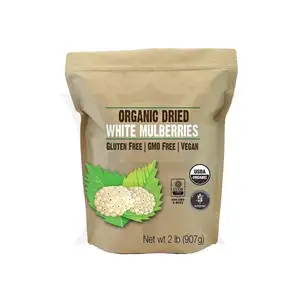 Organic Dried powder White Mulberries Fruits Gluted Gmo Vegan Vegetarian, Non-GMO & Gluten Free