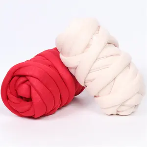 Whosale Hand-knit Woven Thread Thick Basket Blanket Carpets Yarn Cozy Cotton Wool Knitting Braided DIY Crochet Fancy Cloth Yarn