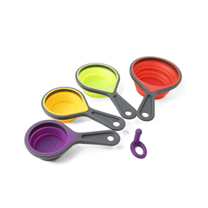 8 Miếng Di Động <span class=keywords><strong>4</strong></span> Trong <span class=keywords><strong>1</strong></span> Có Thể Gập Lại Silicone Pp Xử Lý Cốc Đo Và Bộ Thìa - Product Image 4