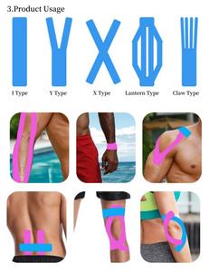Cinta Kinesiológica Multiusos Personalizada, Impermeable, para Deportes, Soporte Muscular, <span class=keywords><strong>Kinesiotape</strong></span> - Product Image 5