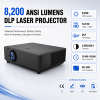 Projecteur laser haute luminosité 8200 lumens ANSI 1080P avec installation à 360 degrés et contrôle LAN