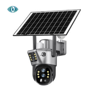 V380pro Solar 4G tarjeta SIM cámara de seguridad GSM LTE 3 lentes 4MP cámara de red con 10X Zoom óptico PIR alarma batería CCTV IPC - Product Image 1