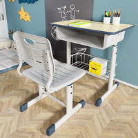 Ensemble de chaises de bureau pour étudiant moderne Ensemble de chaises de table d'école pour une place Environnement et sécurité Ensemble de chaises de bureau pour école en métal