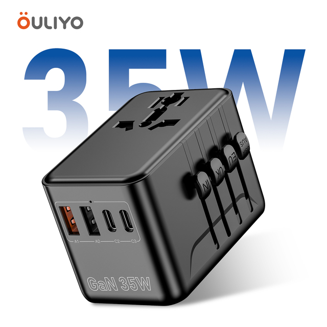 OULIYO BO1-PQ35W International Universal Adapter Worldwide Travel Plug Adaptor Ports Power Socket Charge Indian Specifications