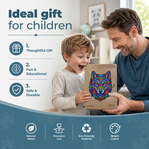 <span class=keywords><strong>Puzzle</strong></span> artistique en <span class=keywords><strong>bois</strong></span> personnalisé Kakray, motif loup, décoration murale colorée, artisanat en <span class=keywords><strong>bois</strong></span>, cadeau - Product Image 6