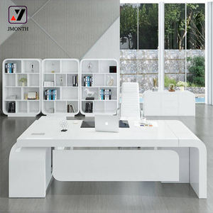 Meubles de <span class=keywords><strong>bureau</strong></span> modernes en forme de L, table d'<span class=keywords><strong>ordinateur</strong></span> en bois peint <span class=keywords><strong>piano</strong></span>, <span class=keywords><strong>bureau</strong></span> de direction, <span class=keywords><strong>bureau</strong></span> de PDG, panneau blanc, <span class=keywords><strong>bureau</strong></span> de direction, dernier modèle de PDG - Product Image 3