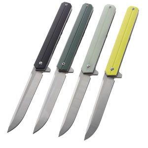 Couteau de poche pliant japonais fin en acier D2 de qualité supérieure avec manche G10, 205 mm, pour camping, utilitaire, EDC, bricolage, cadeau, vente en gros, OEM - Product Image 1