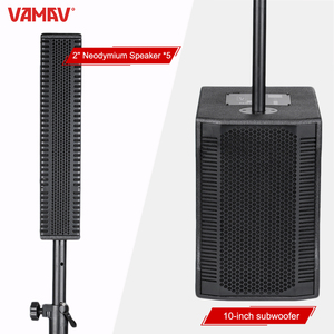 ลำโพงคอลัมน์แบบแอคทีฟ VAMAV Pro Audio EVO10 ขนาด 10 นิ้ว วัสดุไม้, กำลังขับ 500 วัตต์ RMS คลาส D DSP, USB 10 ช่อง, กำลังขับ 500 วัตต์ RMS ใช้คู่กับแอมพลิฟายเออร์คลาส D - Product Image 3