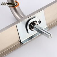 Poignée de porte moderne en acier inoxydable 201/304 finition brossée, levier pour usage domestique ou professionnel sur plaque PZ