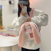 Mochila Personalizada de Peluche de Dibujos Animados con Logo Bolsos Kawaii para Niñas para Escuela y Viajes al Aire Libre