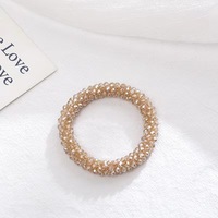 Bracelet perlé élastique de chouchous de cheveux de cristal à la mode de vente chaude
