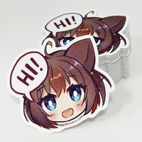 Pegatinas de Vinilo PVC Personalizadas al por Mayor con Diseño de Puntos Brillantes, Resistentes al Agua, Adhesivas, Holográficas, de Dibujos Animados