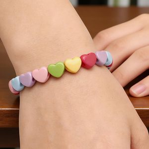 Perline a Cuore in Acrilico Colorate Assortite per Creazione di Gioielli, Perline Distanziatrici Colorate per Portachiavi e Lavori Artigianali Fai-da-Te - Product Image 5