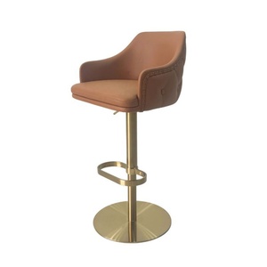Chaise de bar design de luxe, chaise pivotante, tabouret de bar pour hôtel, utilisation en bar, vente chaude d'usine, meubles pour la maison, cantine, chaise avec revêtement en PU - Product Image 1