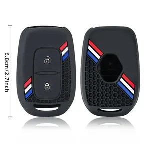 Coque de clé de voiture en silicone à 2 boutons pour <span class=keywords><strong>Renault</strong></span> Kwid Traffic Symbol Dacia Sandero Logan Duster 2016 <span class=keywords><strong>2017</strong></span> 2018 - Product Image 6