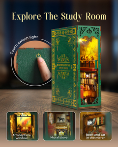 Magnifique puzzle 3D en bois vintage pour salle d'étude, jouet DIY avec fonction lumineuse pour la décoration de la maison - Product Image 6