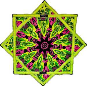 Trippy Squid FlowStar 2X Stampa Reattiva ai Raggi UV su Entrambi i Lati Giallo Neon Vibrante e Rosa Giocattolo da Giocoleria <span class=keywords><strong>Dapo</strong></span> Star 26 Pollici con Bordo e Stampa UV - Product Image 1