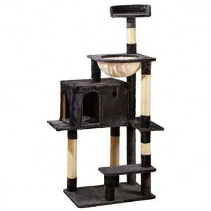 2024 New Eco-Friendly Wood & Sisal Cat Tree Toy House with Climbing and <b>Scratching</b> Features for Cats - Product Image 2