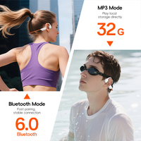 Écouteurs Sportifs à Conduction Osseuse à Oreille Libre, Étanche IPX8, pour la Natation, Bluetooth 6.0, Vente Chaude Usine