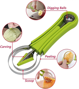 Wholesale <b>Watermelon</b> <b>Slicer</b> Cutter Scoop Fruit Carving Knife Platter Dig Pulp Separator Kitchen Home Gadgets Tools - Product Image 3