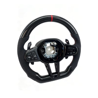 Volante de Fibra de Carbono y Cuero Perforado de Alta Calidad con Costuras Personalizadas para BMW M3 M4 G82 M5 G90 G87 G30