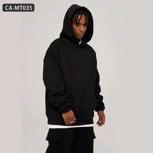 Sudadera con capucha de peso pesado 400GSM para hombre-Jersey de hombro caído Euro 2025 de gran tamaño | Sudadera de palangre de lana de algodón 100% para hombre - Product Image 3