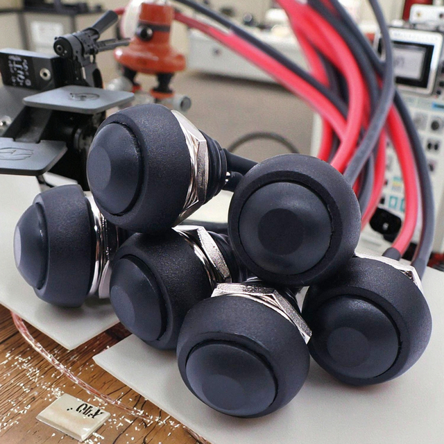 Wenzhou 12mm Momentary Push Button Switch 1/2" Mounting Hole on Off Mini Round Waterproof Black Piezo Button