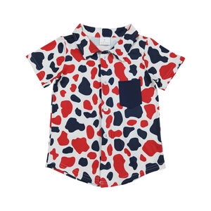 Vente en gros, t-shirts à manches courtes bleus pour garçons en bas âge, motif lapin de Pâques, shorts camouflage, ensemble en spandex/polyester, haute qualité - Product Image 4