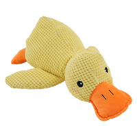 Jouet en peluche pour chien de grande taille, résistant aux morsures, avec son de canard de dessin animé