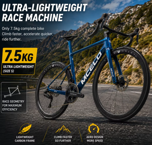 จักรยานเสือหมอบคาร์บอนไฟเบอร์ทั้งคัน 12 สปีด เบรคไฮดรอลิกดิสก์ Ultegra Di2 ล้อเบา ทนทาน กันน้ำ สำหรับการแข่งขัน แอโร - Product Image 1
