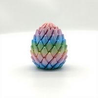 Balle de slime déformable imprimée en 3D, jouet créatif anti-stress à torsion, nouveau modèle d'œuf de dragon rotatif et déformable