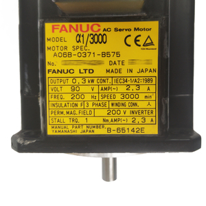 A06B-0371-B575 FANUC เซอร์โวมอเตอร์มือสองสำหรับเครื่องซีเอ็นซี - Product Image 3
