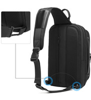Nouveau sac de poitrine pour hommes grande capacité épaule Messenger loisirs bureau ordinateur sac à coque dure