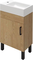 Meubles de salle de bain italiens en bois massif de luxe haut de gamme vanité classique moderne armoires de salle de bain design simple évier
